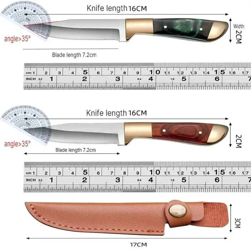 Boning Knife Meat Cleaver Stainless Steel Kitchen Mongolian Hand Meat Knife Roasted Whole Lamb Steak Knife with Cover view 5