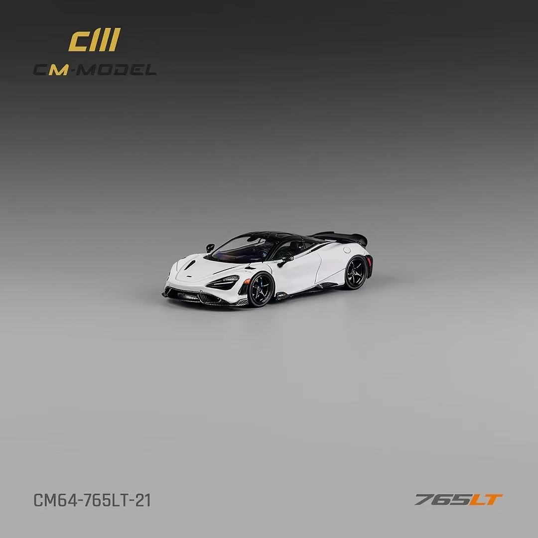 PreSale CM 1:64 765LT White Replaceable Wheels Diecast Diorama Car Model Collection Toys