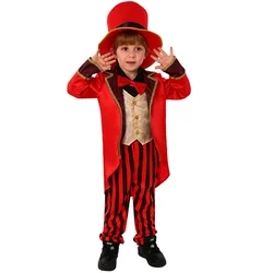 Kids Circus Professional Magician School Party Stage Show Performance Roles Play Outfit Children Boys Halloween Cosplay Costumes