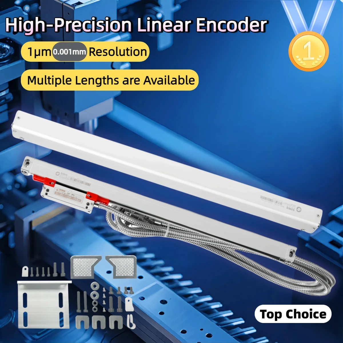 

Grating Ruler Sensor 0.001mm DRO Glass Linear Scale KA300 TTL 870mm~1020mm TTL Optical Encoder Sensor For Turning Lathe Milling