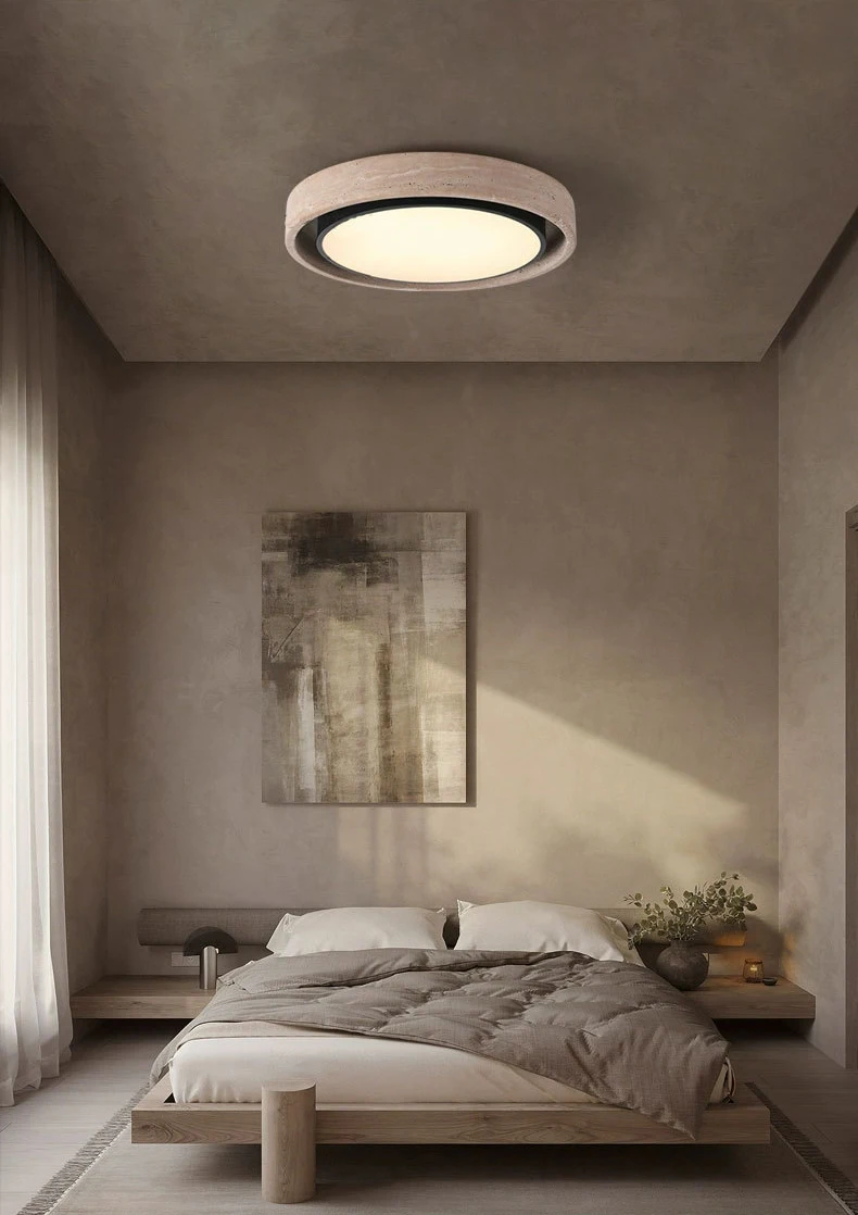 Minimalist Natural Stone LED Ceiling Light 40 50CM