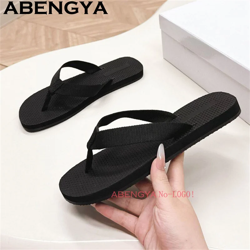 

Summer Best Seller Flip Flops Slippers Women 35-45 Plus Size Round Toe Casual Beach Shoes Men Classics Fashion Mules Slippers