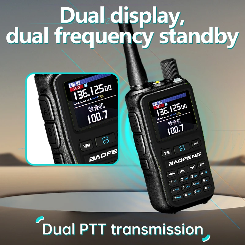 BAOFENG рация UV-5R Mini Dual PTT многодиапазонный Bluetooth программирование беспроводная частота копирования 999CH для детей UV5R