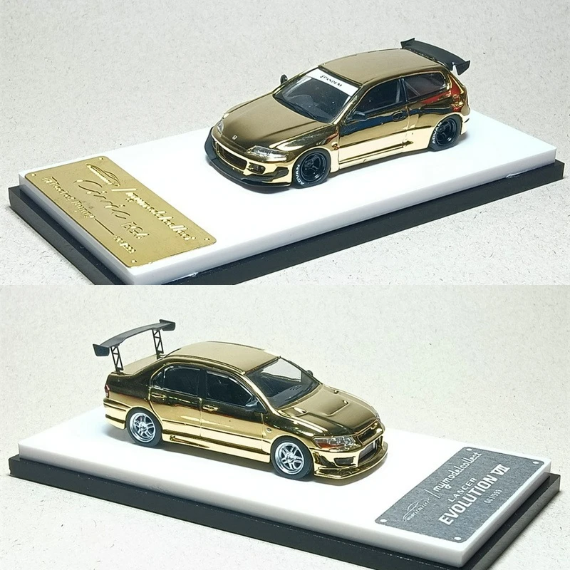 

**Pre-Order** Model Collect MC 1:64 CIVIC EG6 / Evolution EVO VII Chrome Gold Diecast Model Car