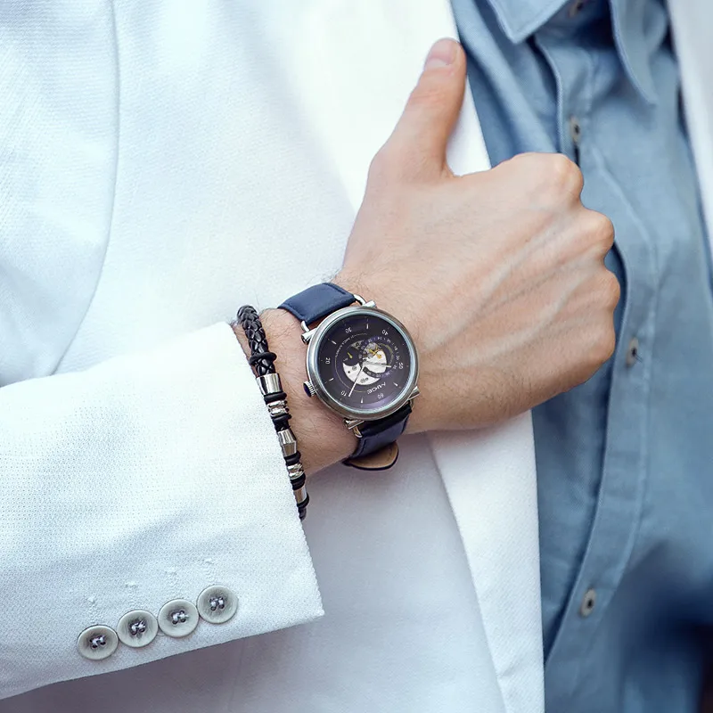 MIGE Luxury Brand Watches for Men Automatic Self Winding Mens Watch Stainless Steel Waterproof Men Mechanical Wristwatches