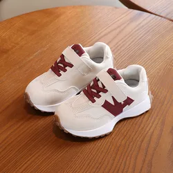 Child Spring Fall Casual Shoes Boy Girl Flat Bottom Non-slip Sneakers Kid Outdoor Parent-child Running Wear Velcro Running Shoes