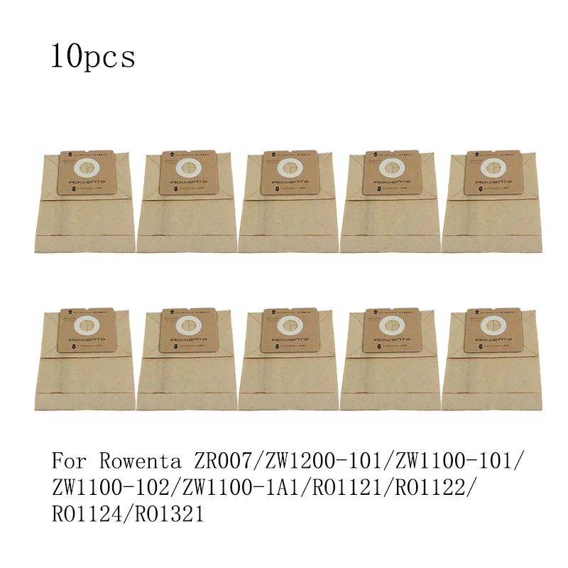 

10pcs RO1124/RO1131 Vacuum Cleaner Dust Bags,For Rowenta ZW1100-101/ZW1200/RO1132/RO1136/RO1321/RO1336 Disposable Paper Dust Bag