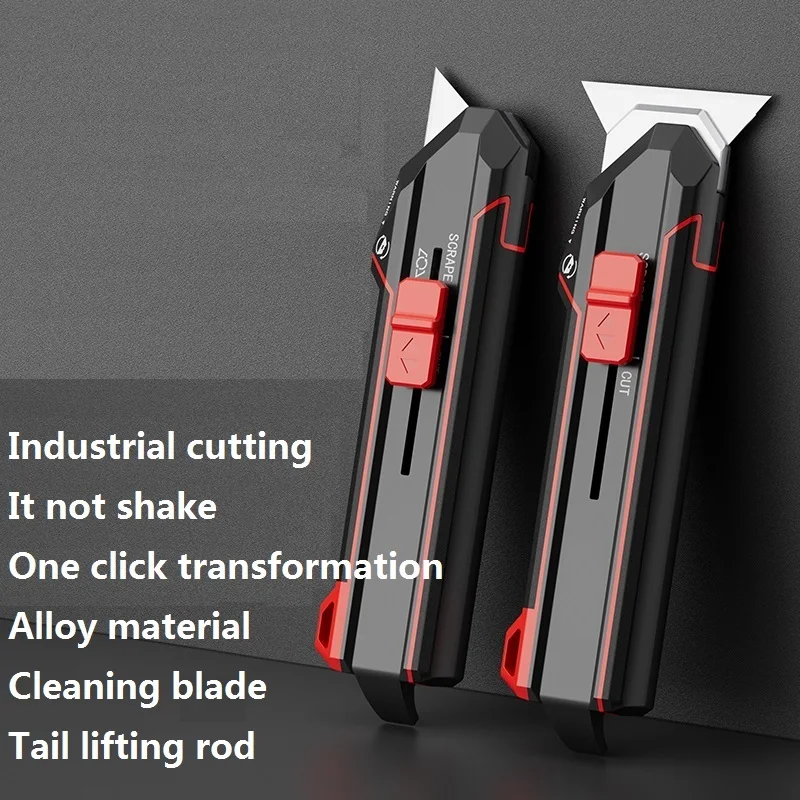 Multifunctional Industrial Utility Knife Replaceable Blade,Wallpaper Cutting Electrician Wire Stripping Practical Cutting Tool