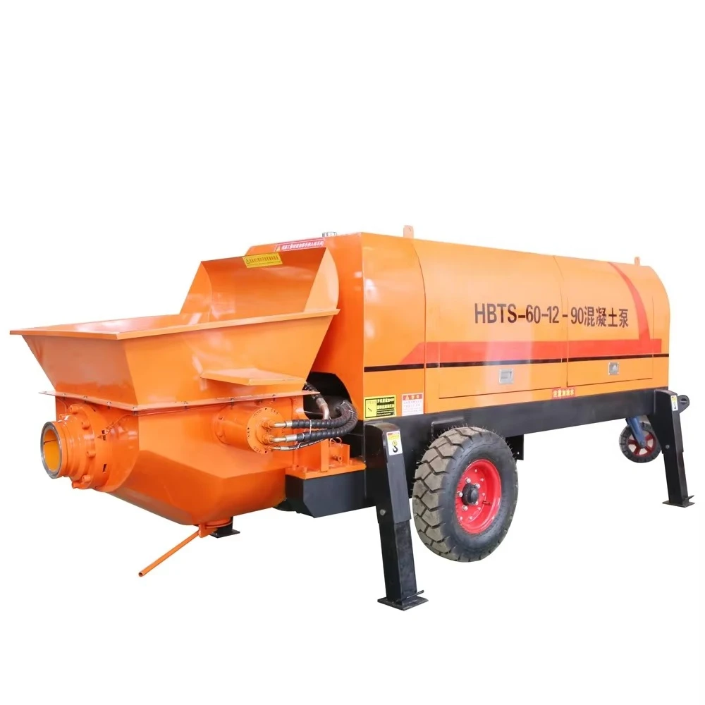 High Pressure Large Aggregate Concrete Pumps Hot Sale Diesel Engine Concrete Mixer With Pump for Building Use