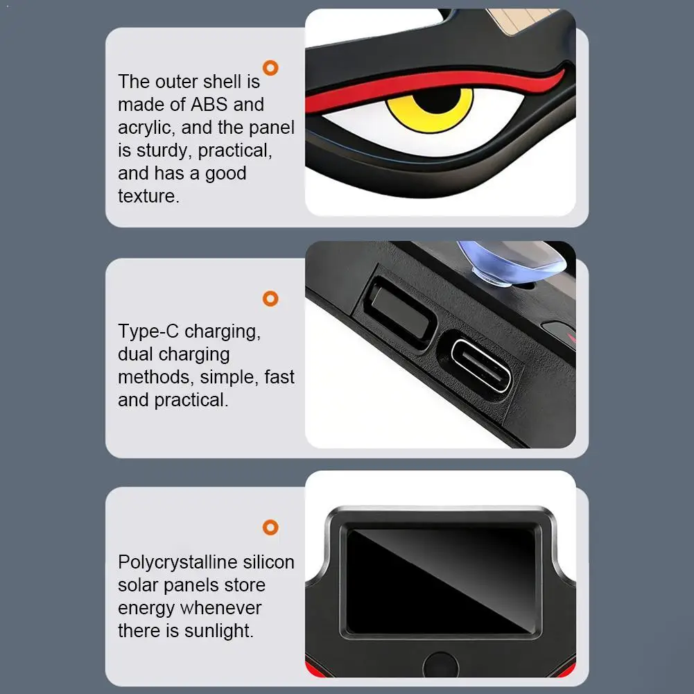 

360 Degree LED Solar Car Light High Brightness Devil Eye Design IP65 Waterproof Auto Night Driving Light No Wiring Needed