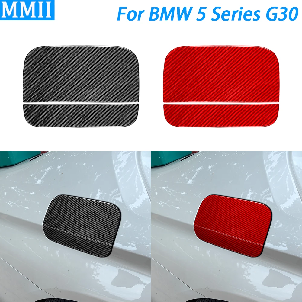 For BMW 5 Series G30 2016-2022 Carbon Fiber Exterior Door Fuel Tank Gas Cap Cover Decorative Car Decoration Accessories Sticker