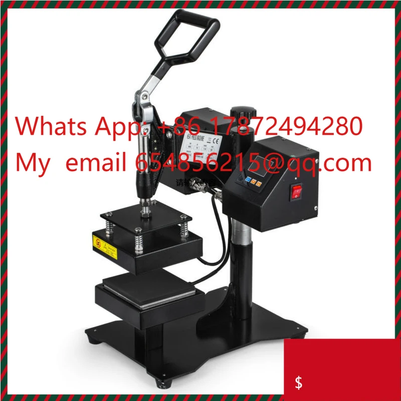 12*12CM Rosin Heat Press Machine DIY Shirts Dual Heating Elements Rosin Press Swing Away Sublimation Double Heat Plate Machine