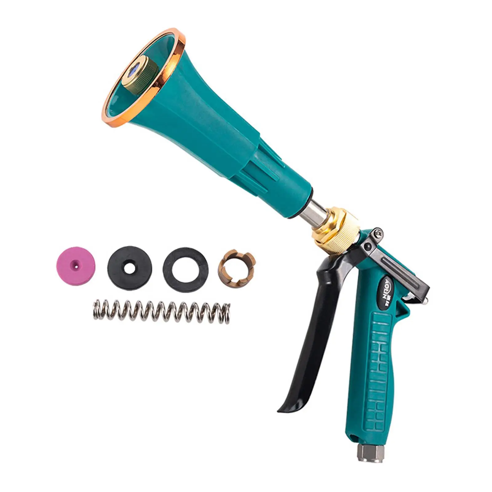 Heavy Duty Agricultural Handheld Garden Hose Sprayer Nozzle Adjustable High Pressure Watering Tool for Lawn Irrigation Car