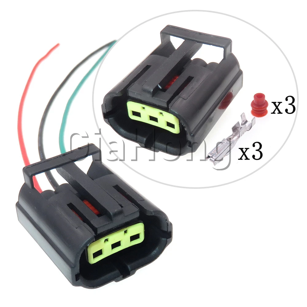 

1 Set 3 Ways 344273-3 AC Assembly Connector Assembly 344273-1 Automobile Modification Plug Car Wiring Terminal Socket