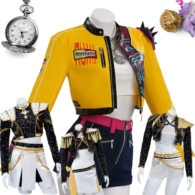 Kpop Demon Hunter Cosplay Costume Rumi  Zoey Mira  Adult Woman Anime Halloween Carnival Party Clothing