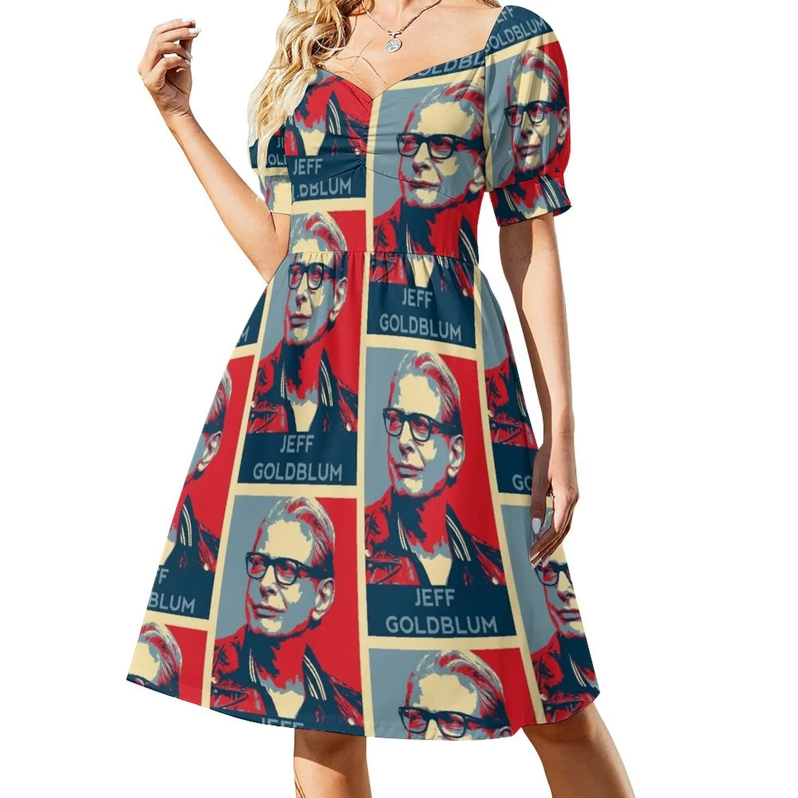 

Jeff Goldblum Face Hope Pattern Short-Sleeved Dress women clothes Evening gown women's fashion dresses