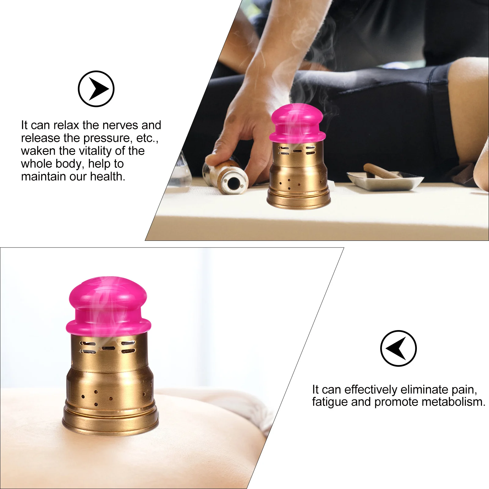 

1Set Mini Copper Moxibustion Box Portable Adjustable Heat Tank Moxa Cone Burner Holder Pain Relieve Arthritis Treatment