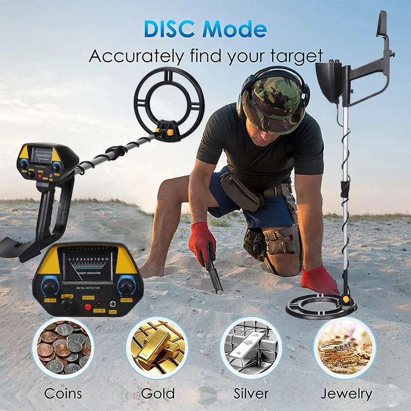 MD940 Lightweight Metal Detector with Waterproof Search Coil Gold Finder Treasure Hunter Sensitivity Metal Detectors