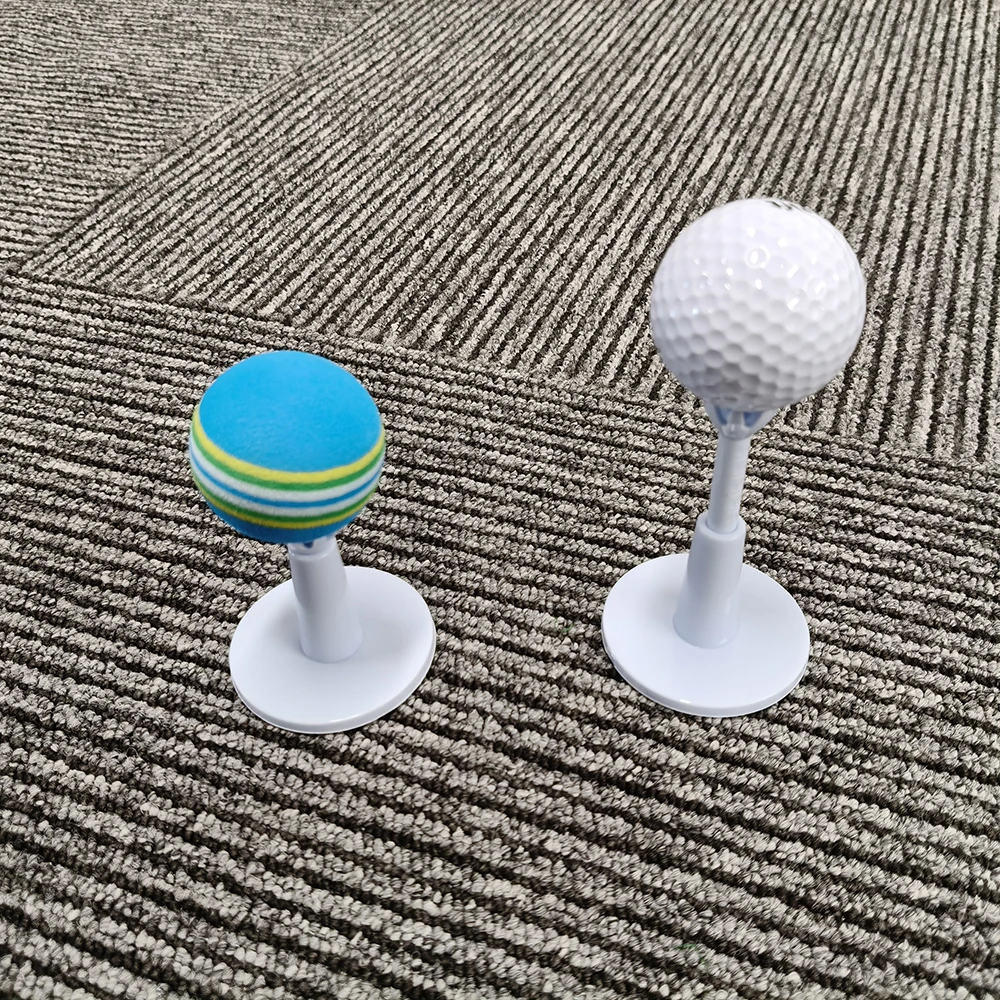 

2pcs/box Plastic Golf Tee Indoor / Outdoor AdjustaBle Soft Golf Ball Holder Anti-flying Self Standing Sport Stable Widened Base