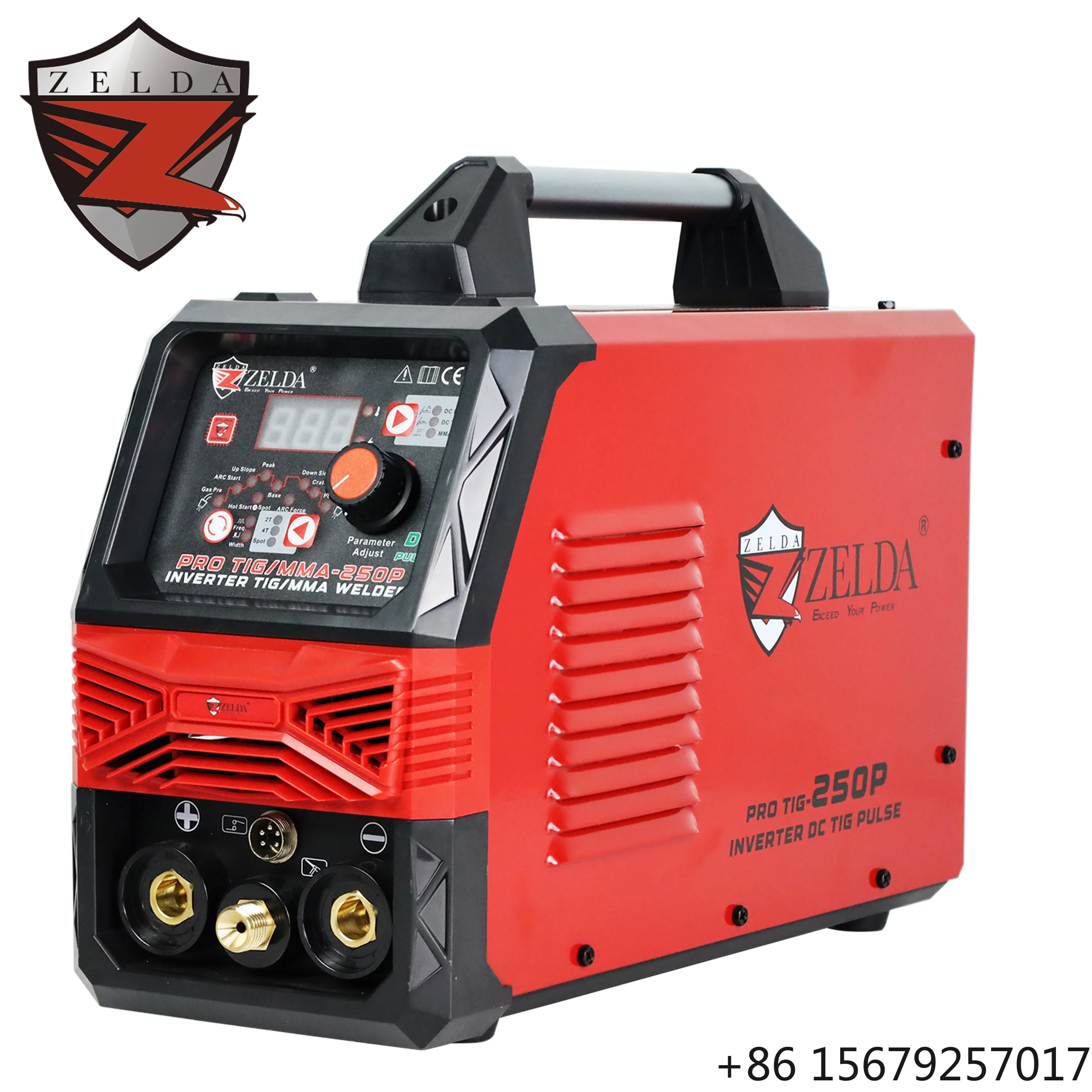 ZELDA 220V Pro MMA-250p Dual TIG/Stick Pulse Stick High Efficiency Manual Welding Machine New Igbt CC