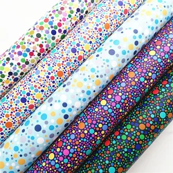 Amonglitter Polka Dots in pelle sintetica stampata, fogli di tessuto in ecopelle liscia per borse con fiocchi fai da te 21x29cm formato A4 MB314