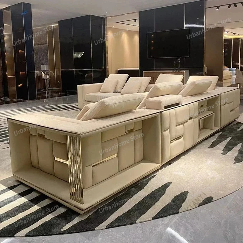 Design Leather Living Room Sofas Luxury Modern Office Ergonomics Living Room Sofas Individual Storage Divano Trendy Furniture