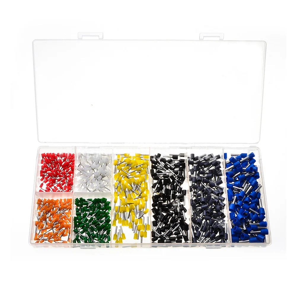 

800Pcs Assorted Insulated Crimp Terminals Cold Pressure Tube Connectors with Case for Harsh Environment Use Ferrule Crimper