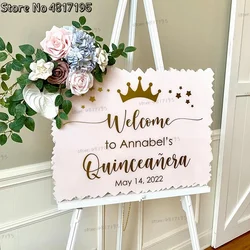 Quinceanera Decal for Mirror or Sign Making Welcome to Quinceanera Vinyl Decal  Quince Sign Birthday Decal  Party Vinyls Poster