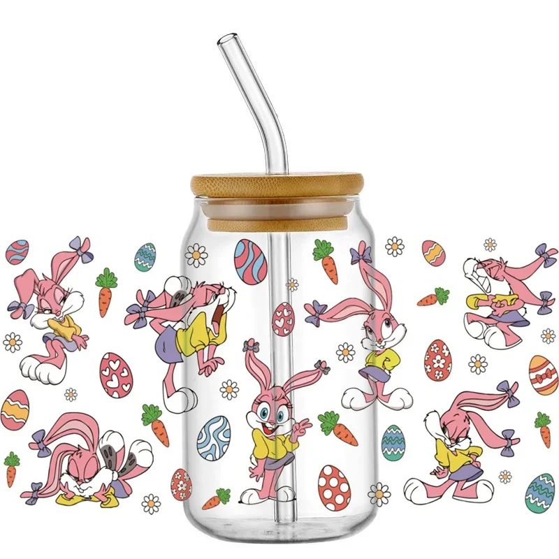 

Cartoon Easter rabbit Printed For DIY Glass Ceramic Metal Leather 3D UV DTF Transfers Stickers 16oz Cup Wraps