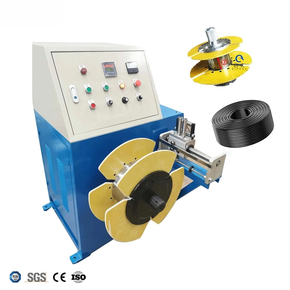 QIPANG High Speed Network Cable Automatic Wire Coil Spooling Machine For Cable Extrusion Line 5015 Blue Color