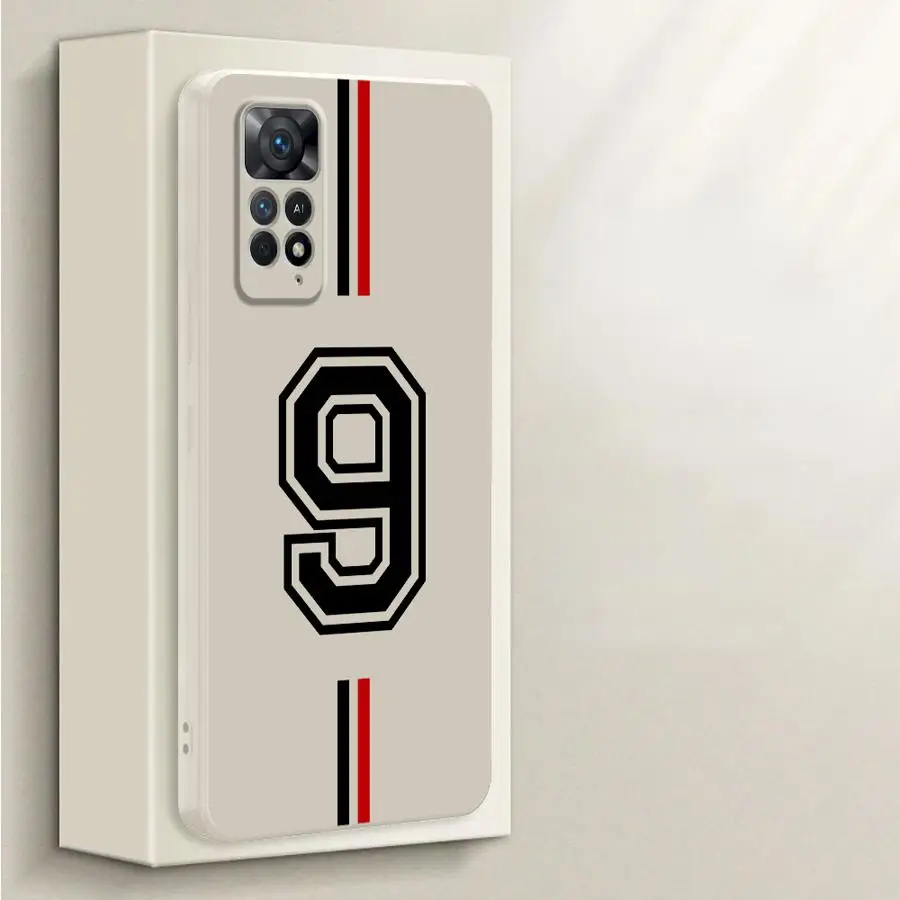 حافظة لهاتف سامسونج جالاكسي A24 A36 A26 A51 A34 A13 A14 A16 A22 A52 A11 A12 A15 A35 غطاء ناعم رقم كرة القدم