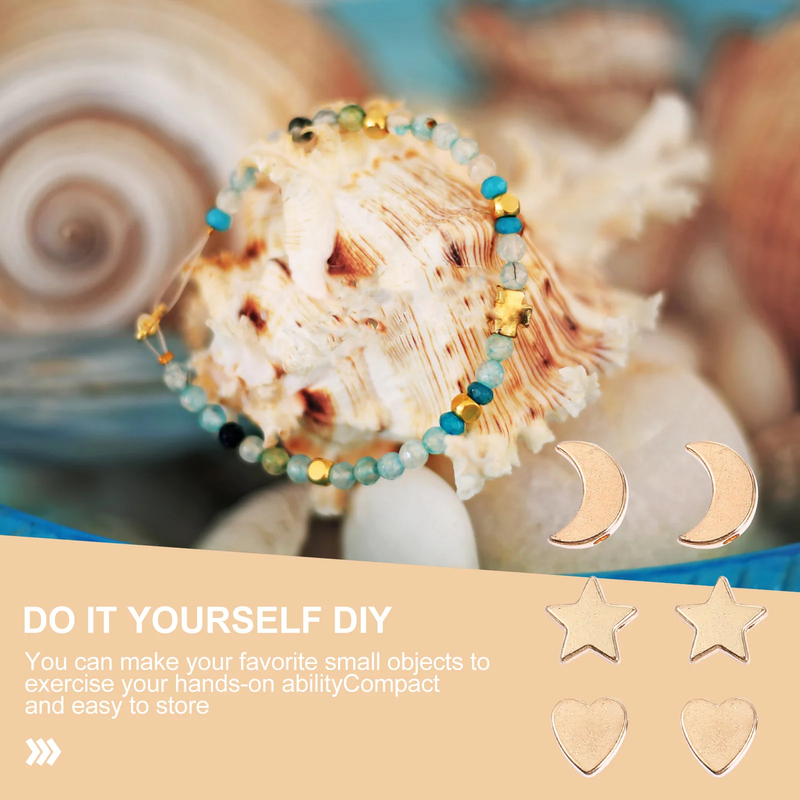 

60Pcs Alloy Jewelry Spacer Bead Connectors Small Hole Beads for DIY Bracelet Necklace Craft Making Loose Beads Accessories