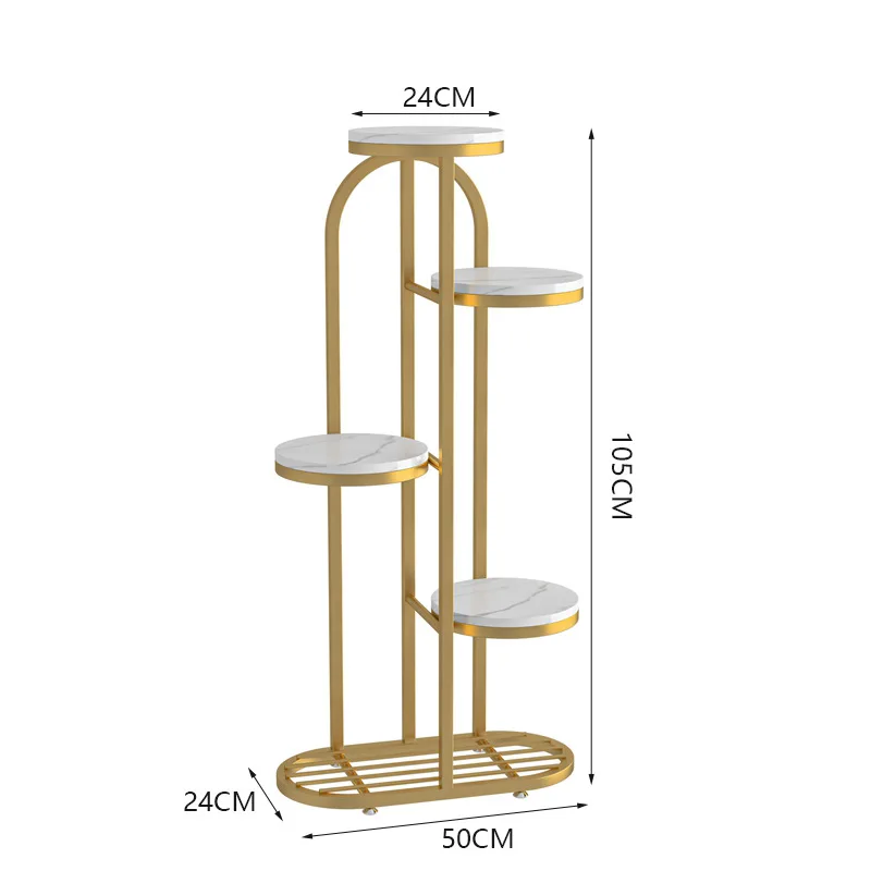 Wholesale Multi-Layer Metal Plant Holders Wrought Iron Plant Shelf living room flower stand