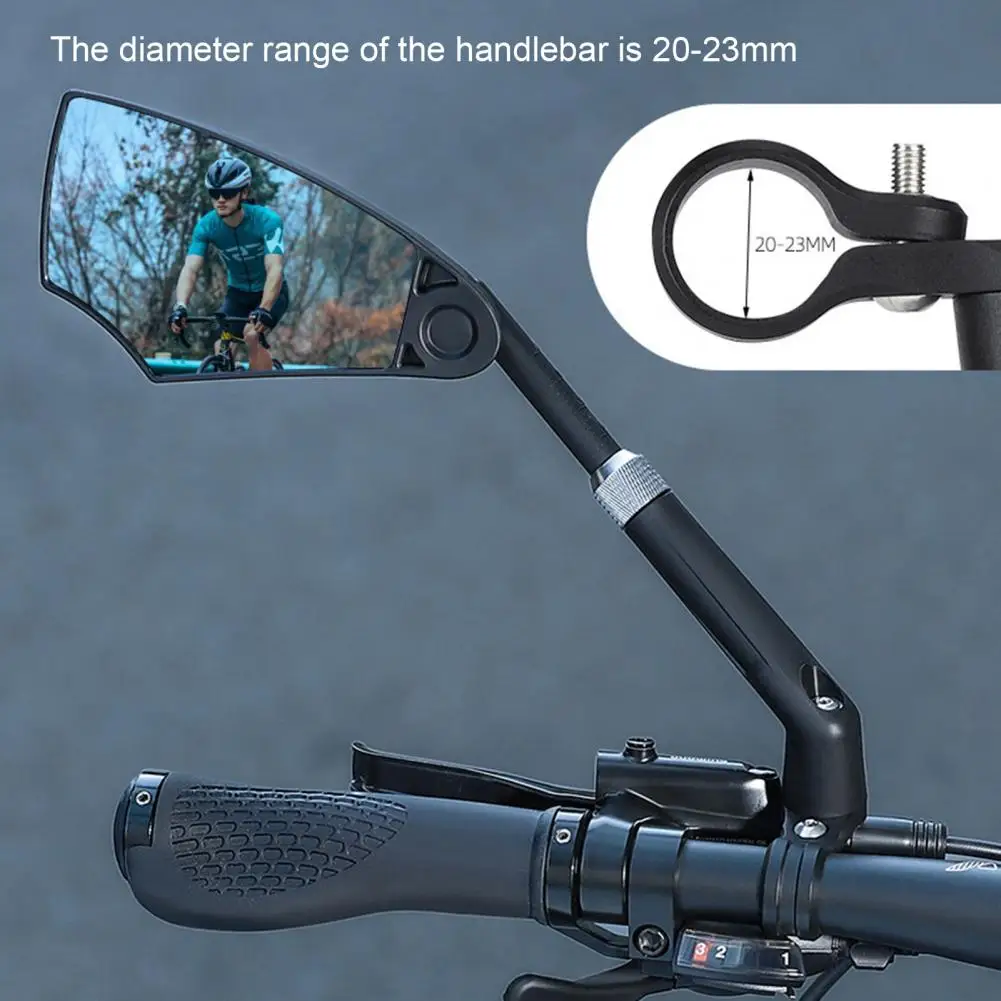 Durable Handlebar Mount Rear View Mirror Rotary Design Bike Mirror Road Bike Safe Rearview Mirror Cycling Accessories