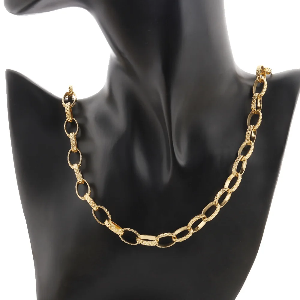 WT-STS023 بالجملة تصميم بسيط الذهب اللون الفولاذ المقاوم للصدأ سلسلة مجوهرات معدنية كما النتائج قلادة اليدوية شعبية الإناث #5