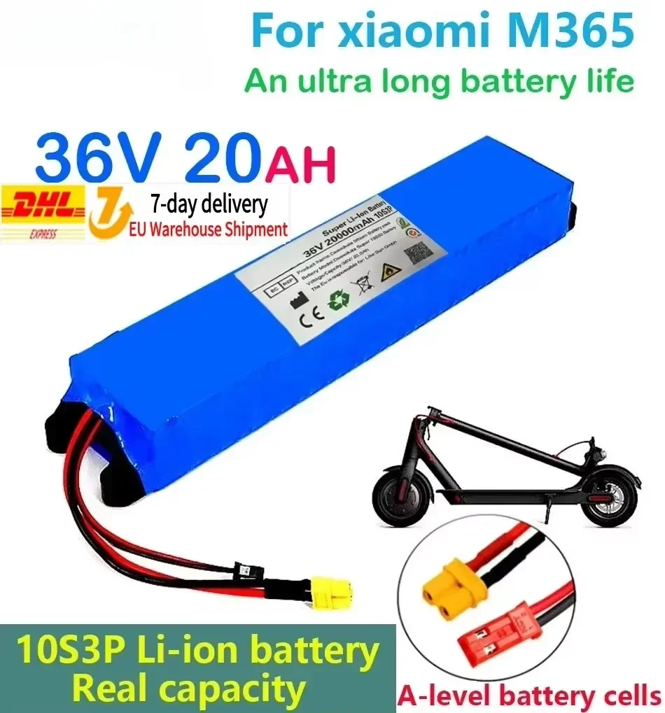 Image of Versand nach Frankreich 36V 10S3P 18650 Lithium-Akkupack 500W Hochleistungsakku Hochwertiger Akkupack für M365 BMS DIY 42V