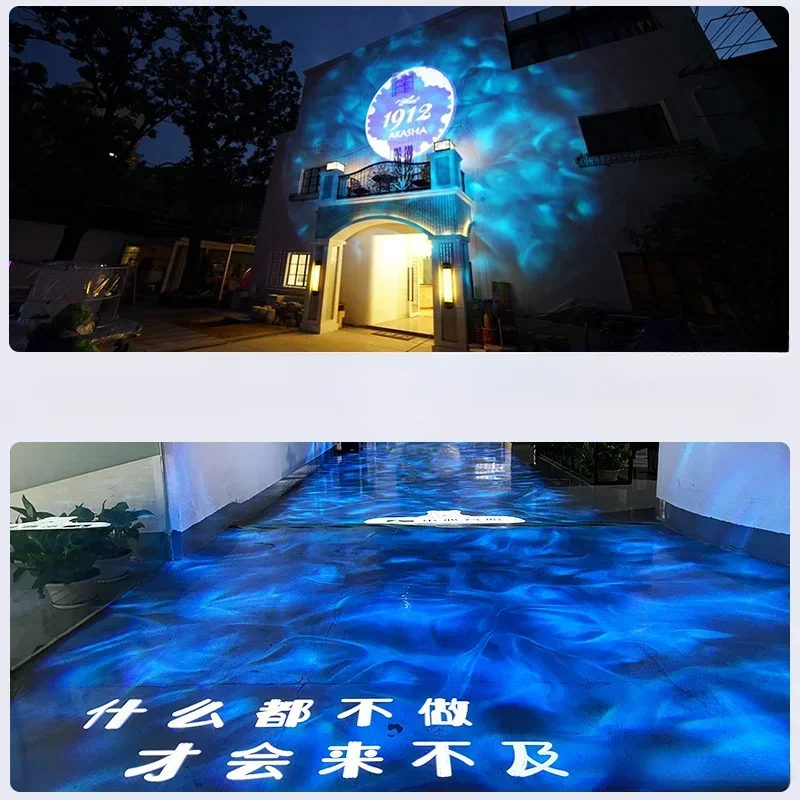 Water Ripple Projection Lamp Outdoor Background Water Ripple Led with Remote Control Spotlight