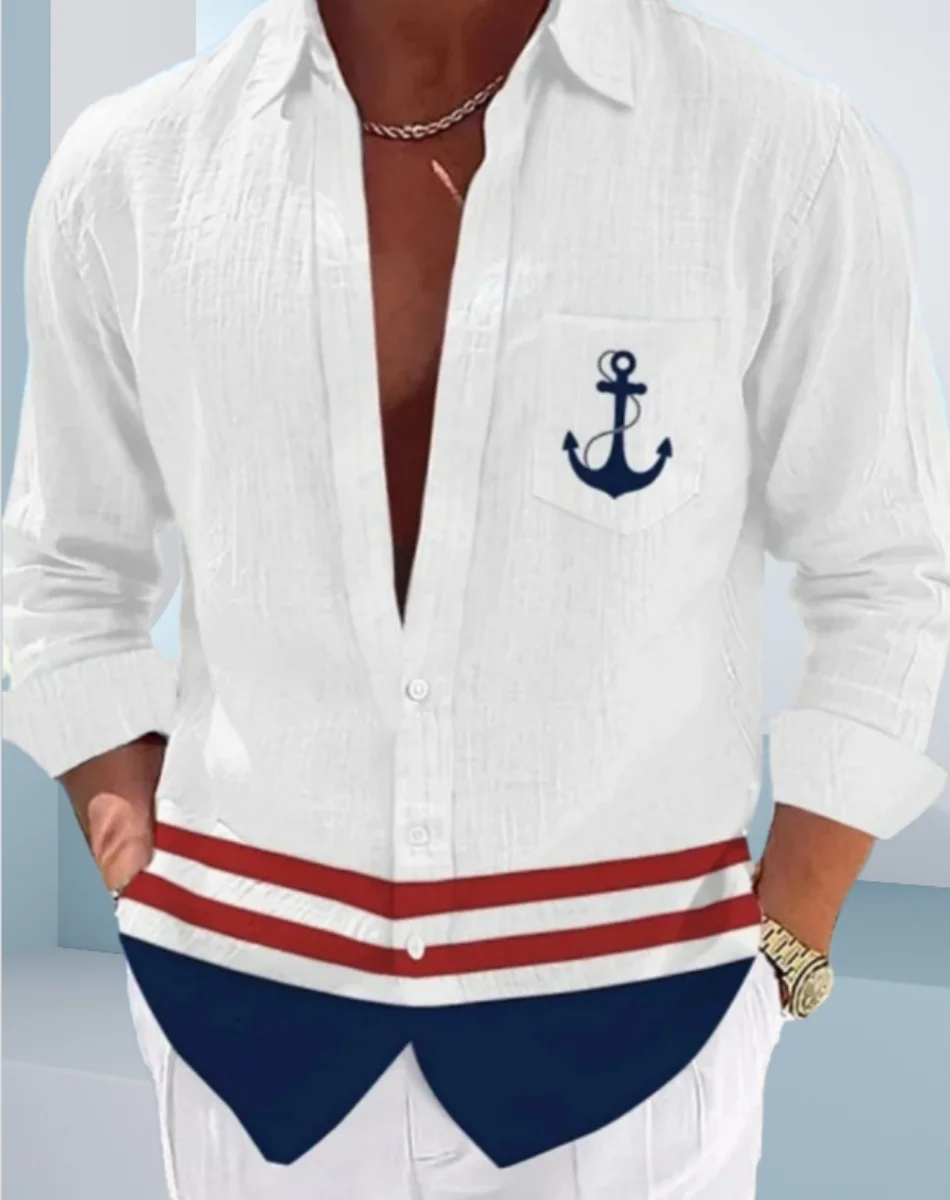 

Новая мужская повседневная рубашка, летняя гавайская рубашка, повседневная рубашка с длинными рукавами и 3D принтом, мужская рубашка больших размеров XS-6XL