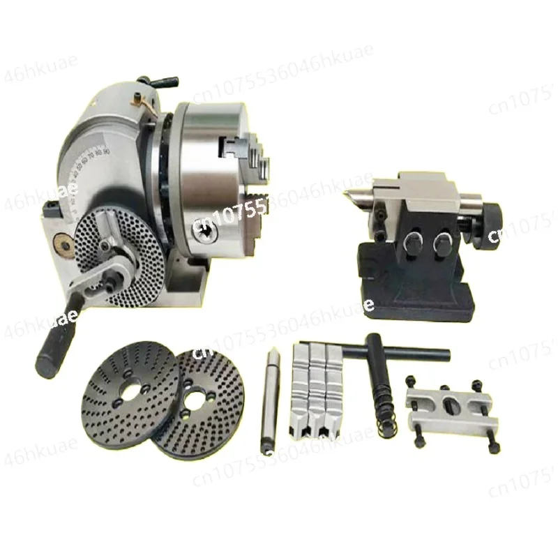 BS-0-4 INCH  Dividing Head semi-Universal Milling Machine 3-Jaw Chuck Tailstock Dividing Plate Dividing Head