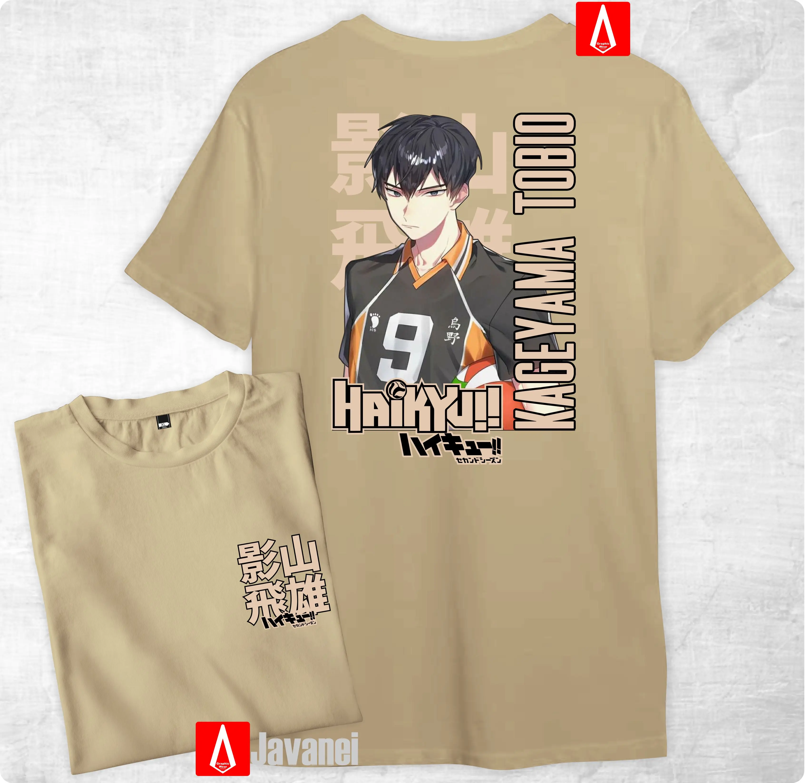 Anime Kageyama Tobio The Haikyu Series manga wibu japan distro cotton combed 30s javanei