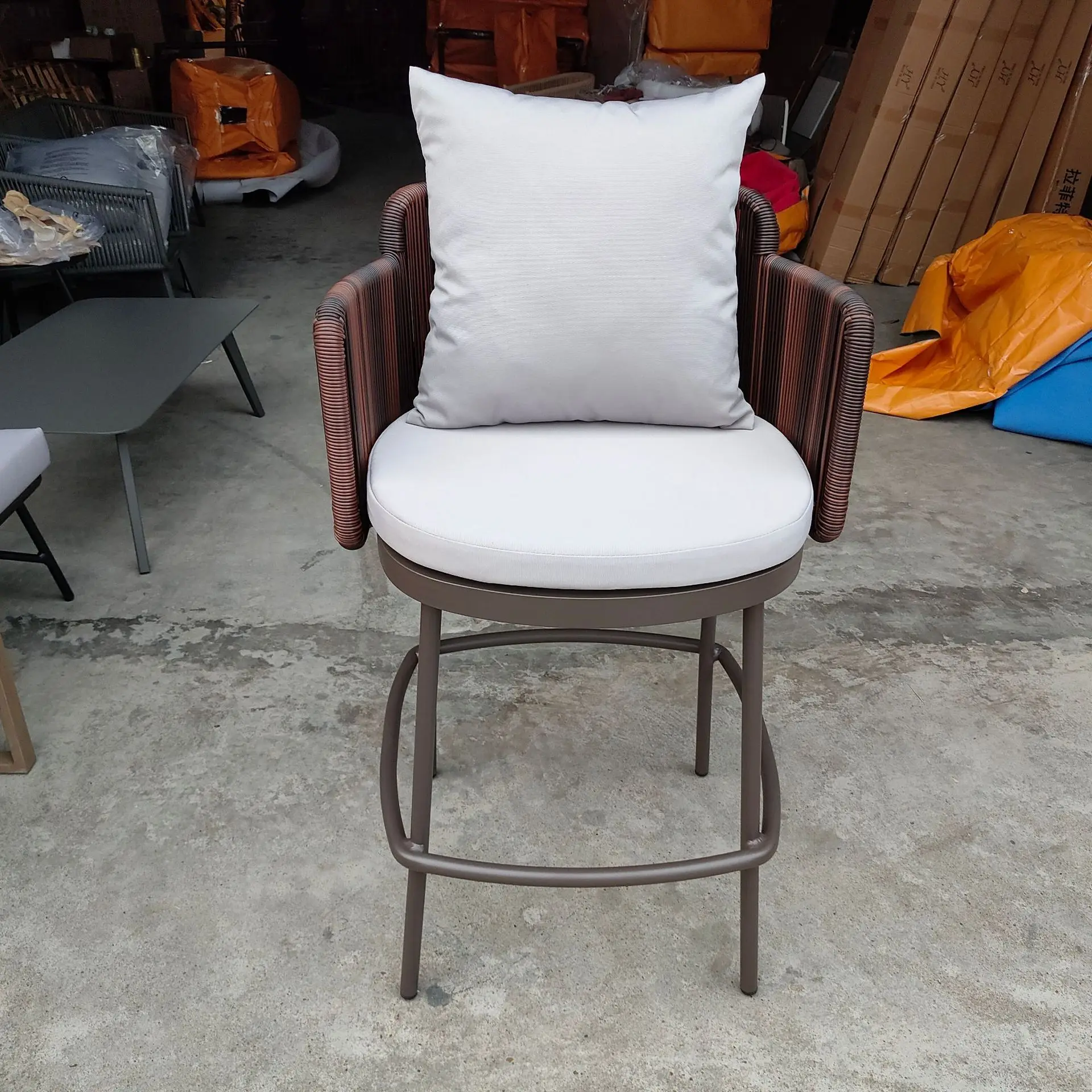 Customizable Nordic Outdoor Bar Chair