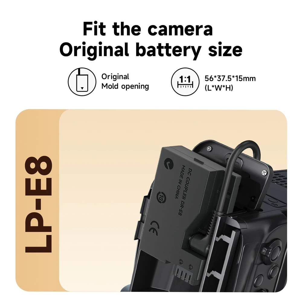 PALO LP-E8 DR-E8 ダミーバッテリーカプラーキット Canon EOS Rebel T5i T4i T3i T2i Kiss X7 X6 X5 X4 700D 650D 600D 550D カメラ用