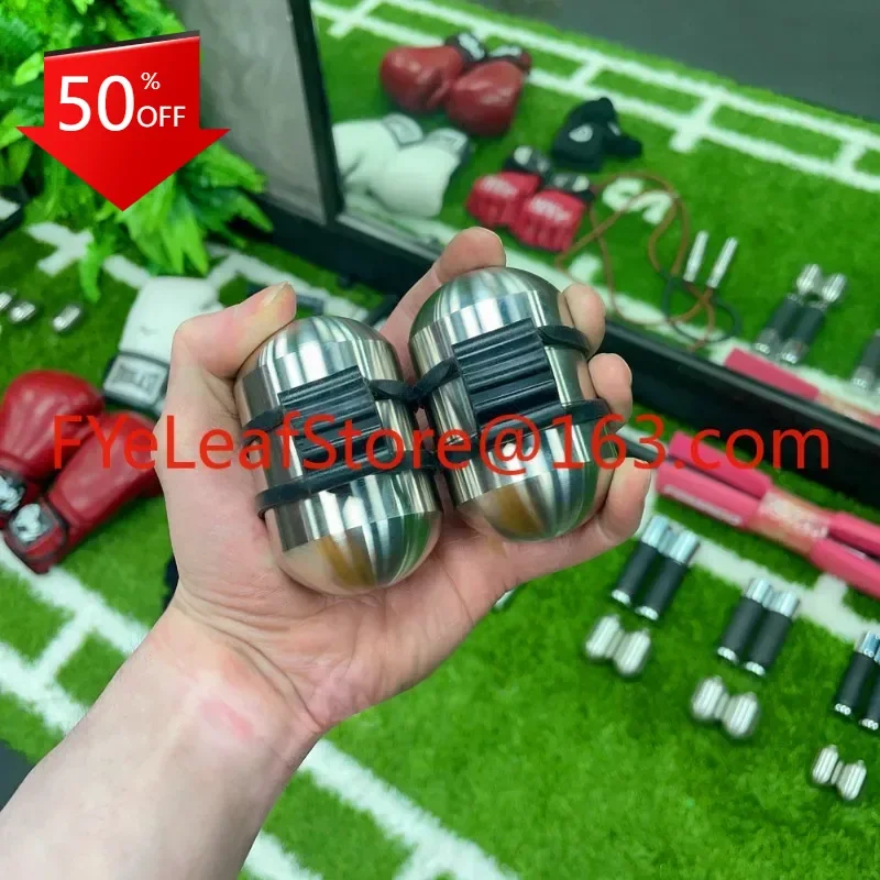 

2 Stainless Steel Boxing Fitness Mini Running Eggs