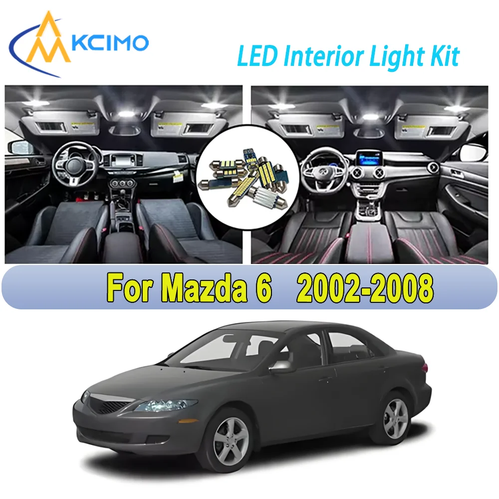 

New Light Bulb For Mazda 6 (2002-2008) Premium Bright LED Interior Dome Map Trunk Light Kit Car Led Lamps Canbus Car LED Lights