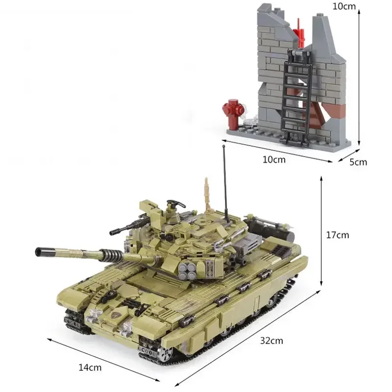 Army Tiger Tank 1386PCS Building Blocks Bricks Compatible Technical Classic Military War Weapons Kid Educational Boy Toy Gift