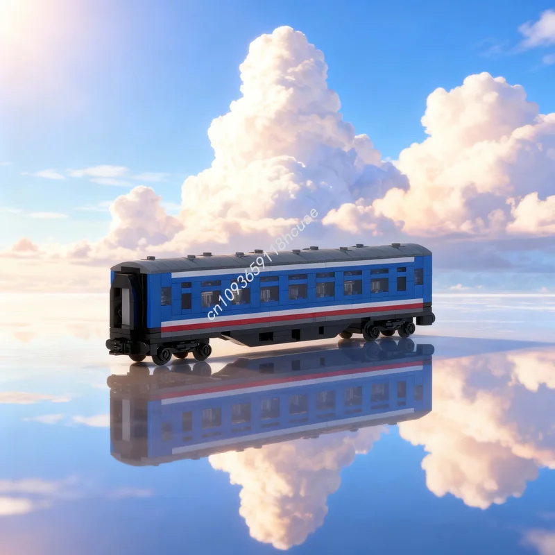 

Набор строительных блоков MOC Creator 4: Широкий коридор, модель железнодорожной вагончики, 374 детали, архитектурный конструктор, рождественский подарок, развивающая игрушка для детей