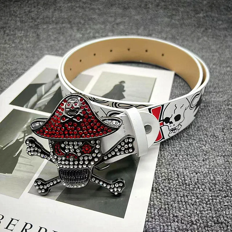 فاخر الرجال النساء قبعات رعاة البقر الغربية للجينز الشرير الصخرة كريستال رصع حزام مع الماس بنج بنج حجر الراين حزام الفتيات