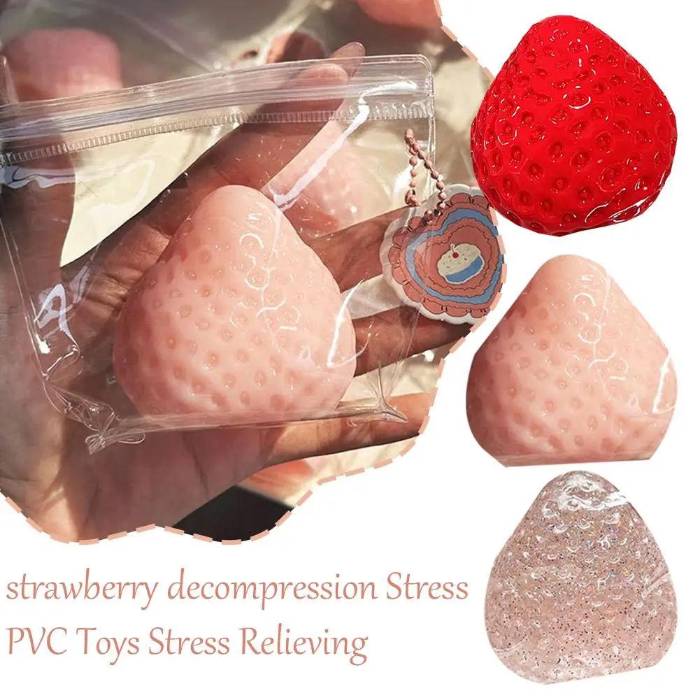 A Large Strawberry Decompression Simulation Large Squeeze Soft Rebound Music Ultra Perfect Slow Etc Fruit Decoration Gifts U0L3