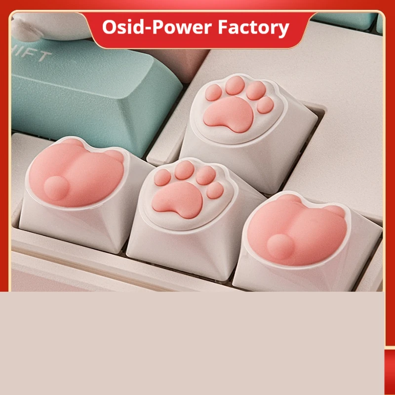 Claw Cat Ass Personality Keycap Mechanical Keyboard Keycap Euler Series Cute Playful Imported Pc Material Delicate Texture