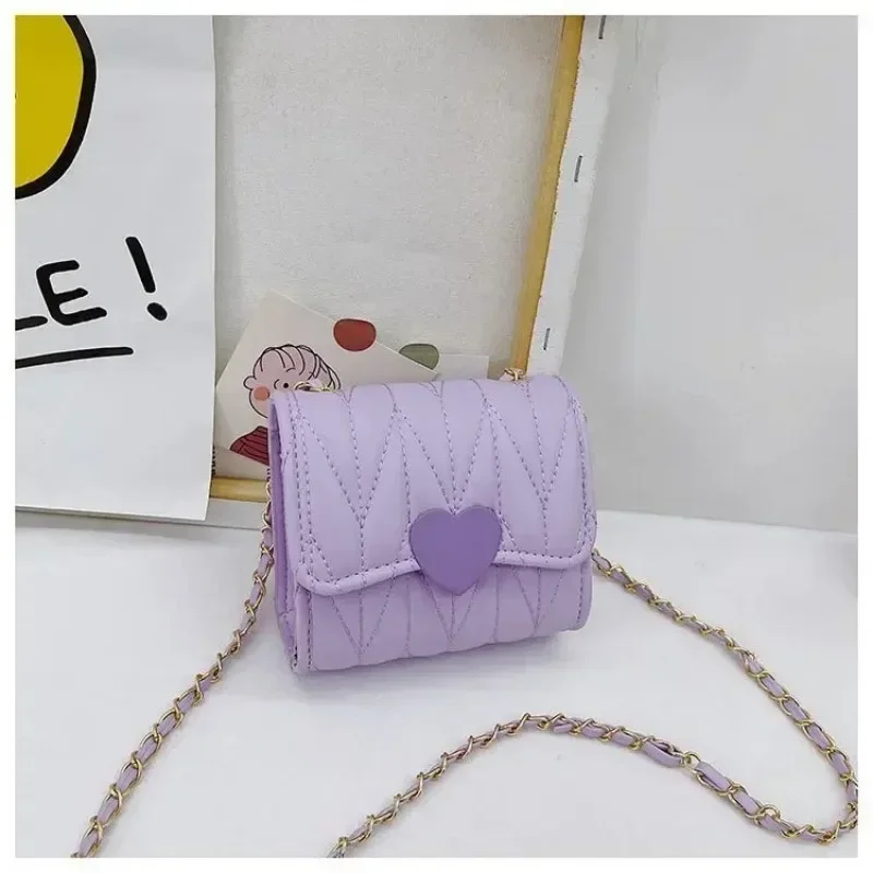 Modieuze Hartvormige Kindertas Koreaanse Versie Kleine Geurige Windraster Enkele Schouder Crossbody Tas Casual Reisportemonnee